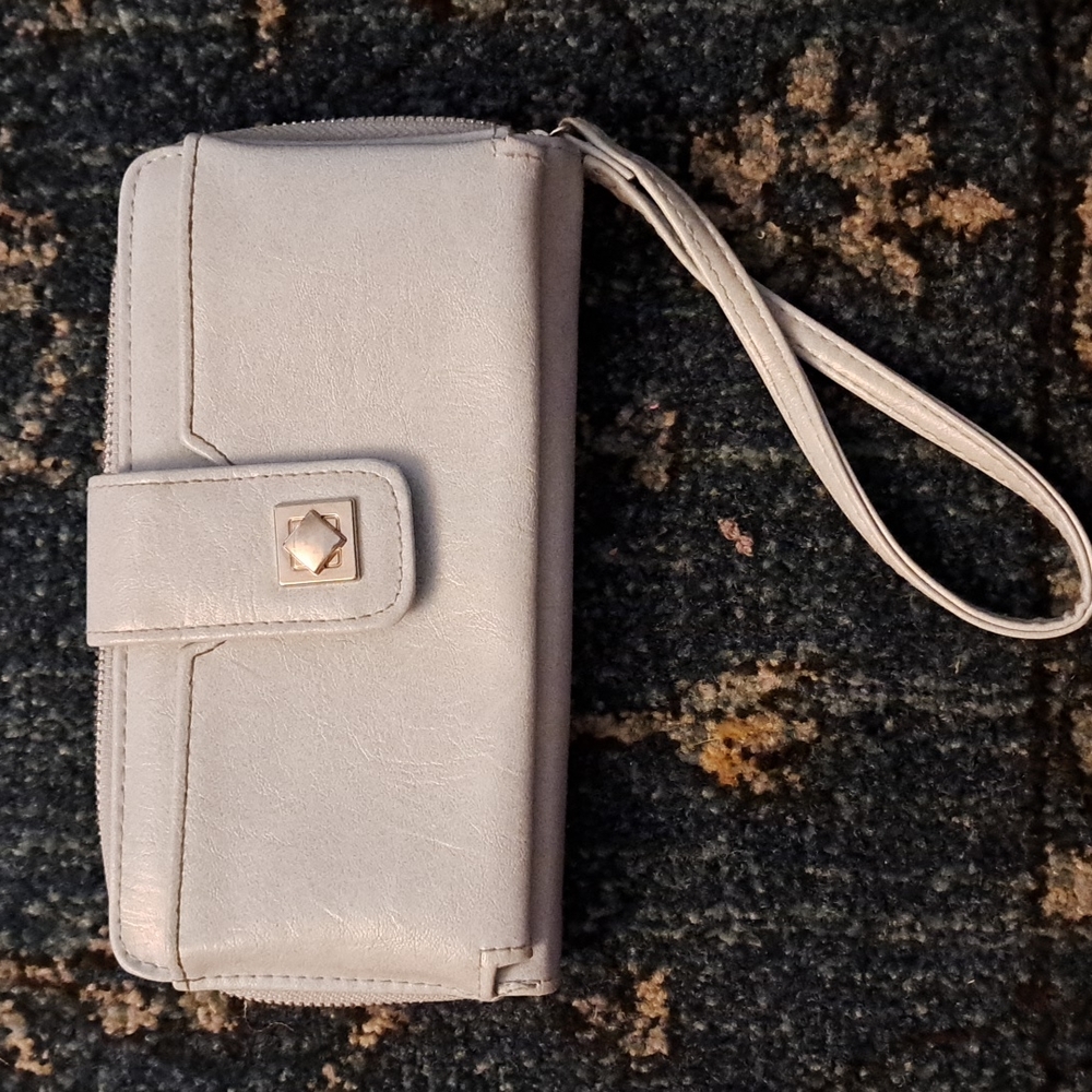 BLUE FAUX LEATHER WALLET